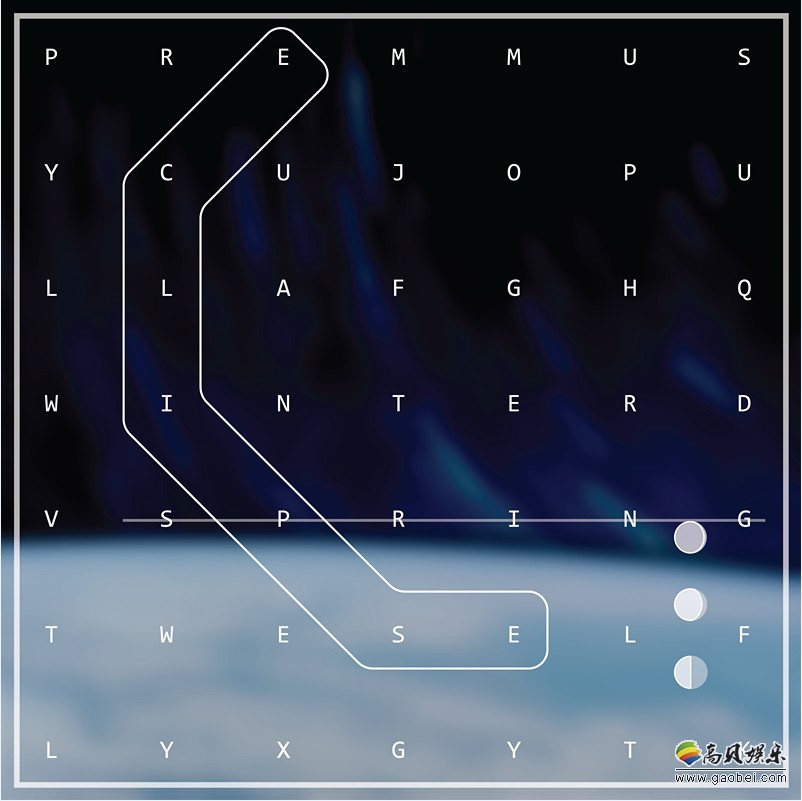 雷雨心首张个人专辑「月全蚀」包含12首歌曲:四季为轴