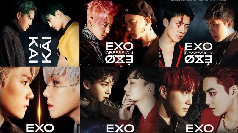 exo正规6辑exo与xexo对决主题成员们拍摄风格迥异的画报