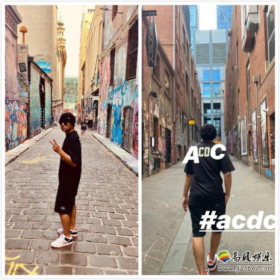 周杰伦社交网站晒出近照！周杰伦与一众友人现身墨尔本街头，比出剪刀手