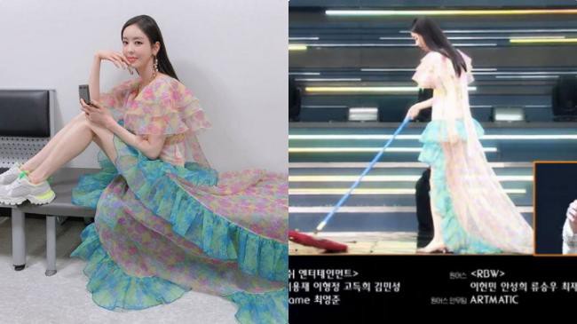 「霸道女总裁」李多熙没有明星架子！不在乎穿著晚礼服，拿扫帚打扫卫生