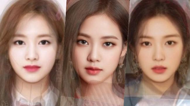 网友分享了用app合成的女团平均脸，不得不说！每一张脸都美的很有特色