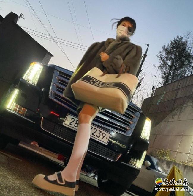 泫雅近日在SNS发布近照，皮草加身＋口罩遮面造型，吸引广大粉丝们目光