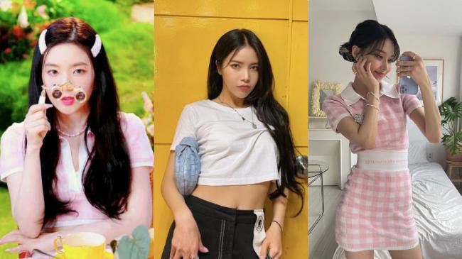 颂乐这身衣服觉得很眼熟！Red Velvet的Irene和aespa的Winter都有穿过