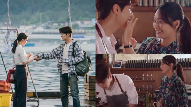 热播剧《海岸村恰恰恰》第十集尾声：申敏儿从首尔赶回公辰跟金宣虎告白