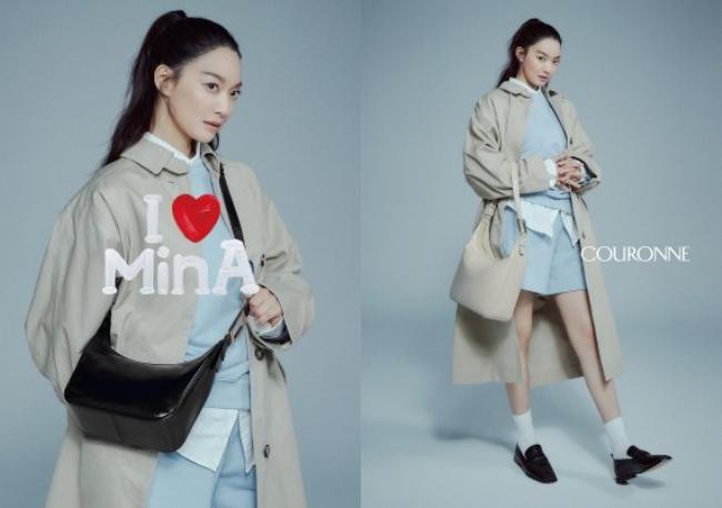 申敏儿为代言品牌拍摄一组最新宣传照，简约休闲装扮突显年轻时尚化状态