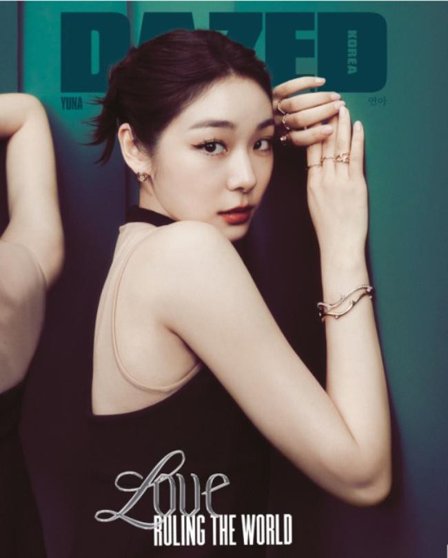 原花滑运动员金妍儿为某杂志最新一期拍摄写真，越发透露出时尚女王气场